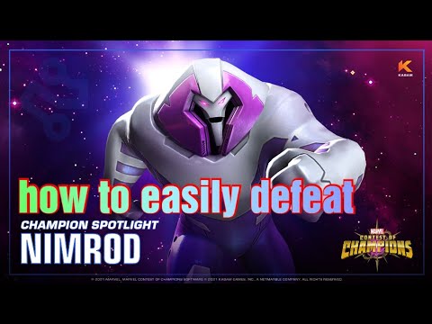 how to easily defeat Nimrod||Nimrod first look and gameplay marvel contest of champion