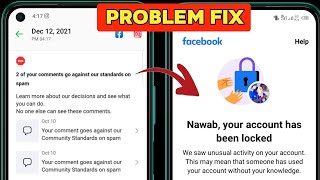 2 of your Comments go against our standard on spam | Unlock Facebook locked account 2022