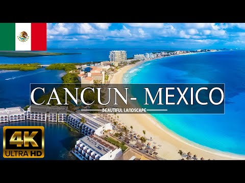 FLYING OVER CANCUN-MEXICO 4K UHD|Relaxing Music Along With Beautiful Nature Videos|SUPER HD 4K VIDEO