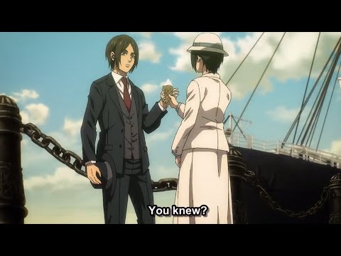 Clown annoys levi , Eren and Mikasa share ice cream | Attack on Titan Season 4 Clip