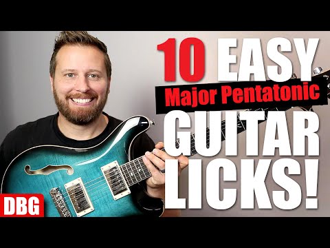 10 EASY (Major Pentatonic) LICKS Every Guitarist Should Know!