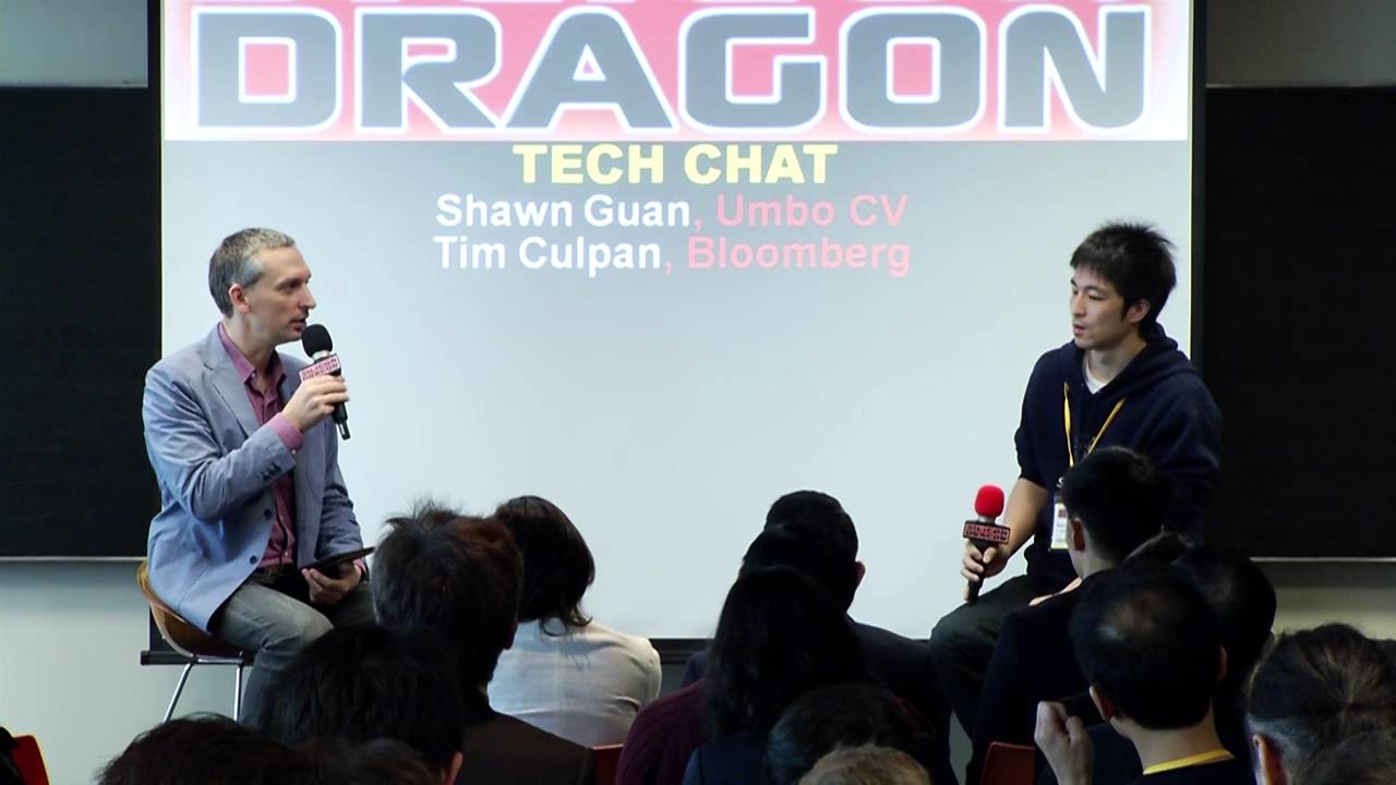 Shawn Guan on stage at Silicon Dragon Taipei 2016, interviewed by Bloomberg's Tim Culpan