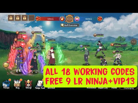 Nindo Fire Will | New All 18 Giftcodes - Free 9 New LR Ninja + VIP13 RPG Naruto Android APK Game