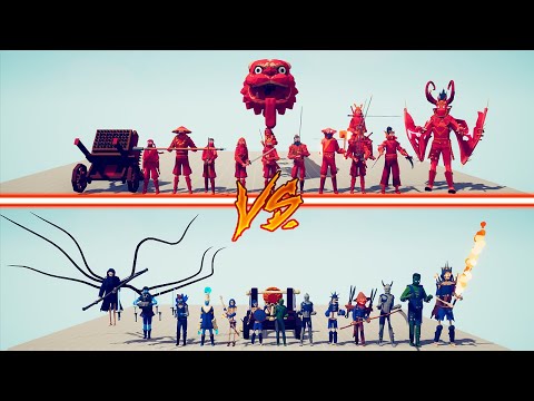 MEGA DYNASTY TEAM vs MEGA SPOOKY TEAM - Totally Accurate Battle Simulator | TABS