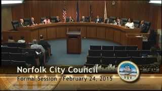 preview picture of video 'Formal 02/24/15 Session - Norfolk City Council'