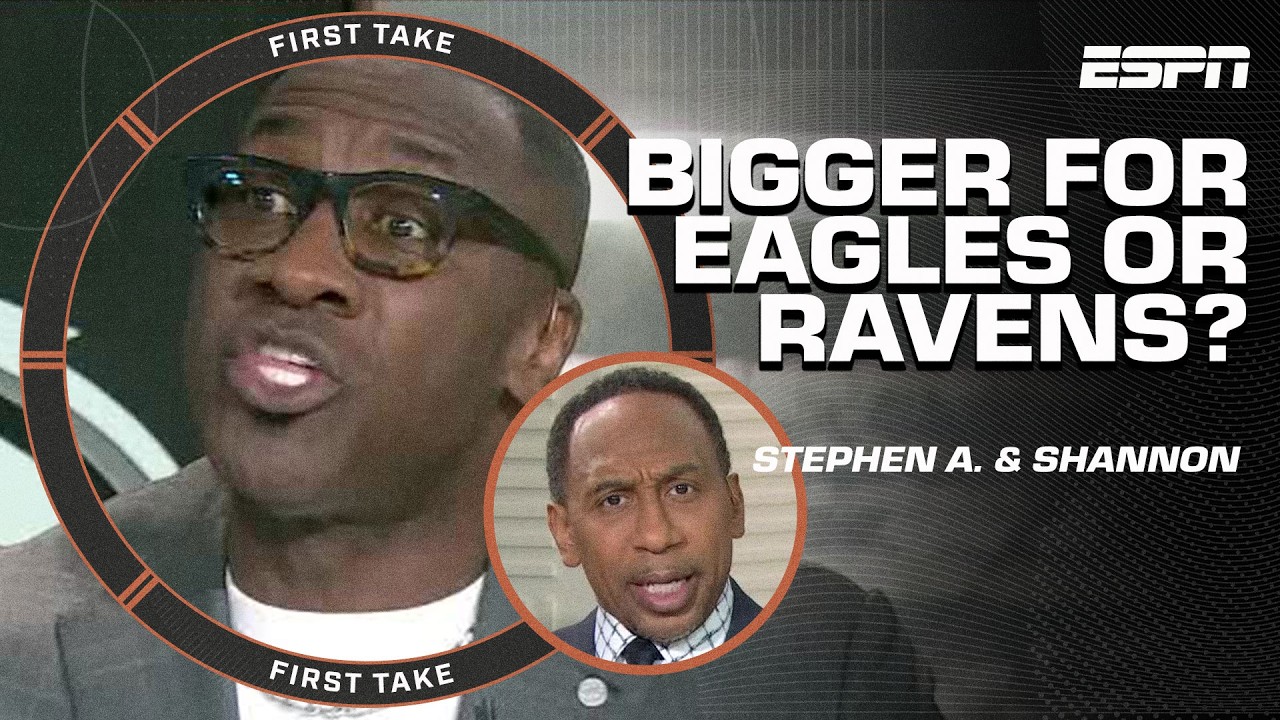 Stephen A. ISN'T GOING FOR IT on Shannon Sharpe's Eagles vs. Ravens REACTION 👀 | First Take