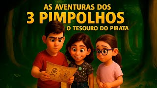 🌟✨ As Aventuras dos 3 Pimpolhos – Em Busca do Tesouro Pirata! 🏴‍☠️🌈