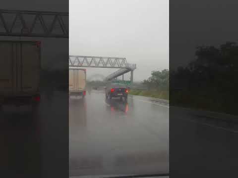 sob chuva no trevo de Neves