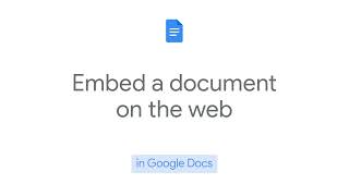 How to: Embed a document on the web in Google Docs