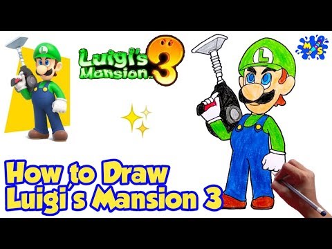 How to Draw Luigi's Mansion 3 | Easy Step by step drawing Tutorial