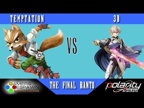 Final Ranto - Smash 4 Singles - Temptation (Fox) vs 3D (Corrin) - Pool B1
