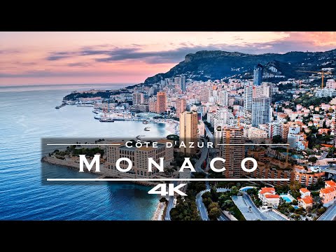 Monaco, Côte d'Azur 🇲🇨 - by drone [4K]