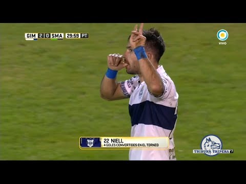 Gol De Niell HD | GIMNASIA 2 - San Martin de San Juan 0 | Fecha 29 | 2017