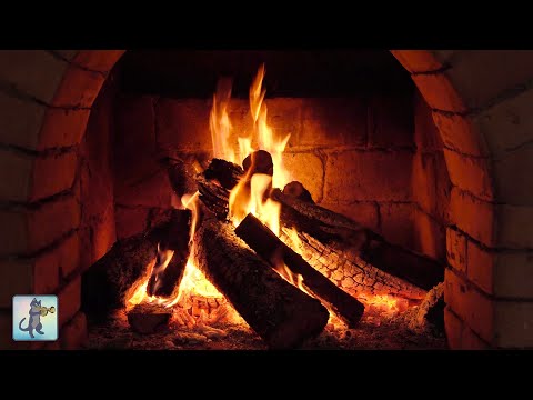 Warm Relaxing Fireplace ~ Burning Fireplace with Crackling Fire Sounds (NO MUSIC)