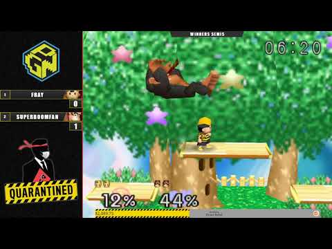 Quarantined Rapport EC Winners Semis - SuPeRbOoMfAn (DK) Vs. Fray (Ness) Super Smash Bros - SSB64