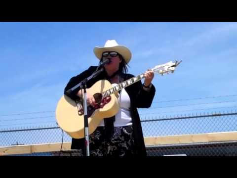 Bethany Caudill preforming No Shoes Blues an original at Mustang Benefit B