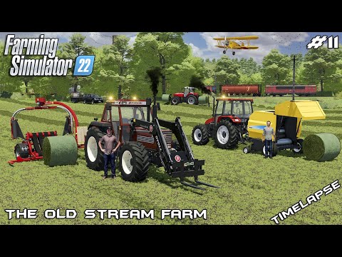 Making 18 HAY, 19 GRASS & 20 SILAGE BALES | The Old Stream Farm | Farming Simulator 22 | Episode 11
