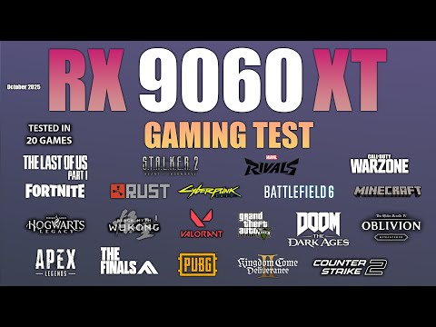 RX 9060 XT : Test in 20 Games in Late 2025 - RX 9060 XT 16GB Gaming test
