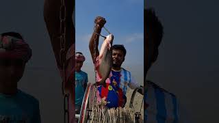 Giant catfish hunting method in river #catfish #river