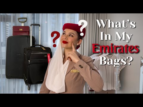 What's INSIDE My EMIRATES Cabin Crew Bags?! ✈️  PACK WITH ME