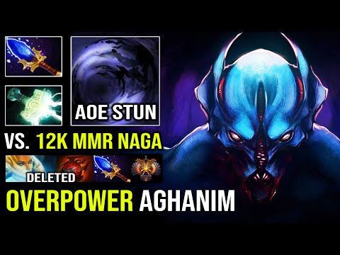 Aghanim Nightstalker is Overpower | AoE Void Stun + Electric Mjollnir DPS vs 12K MMR Naga Dota 2
