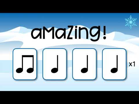 Winter Rhythm Play Along - Level 1 (Quarter notes and Eighth notes)