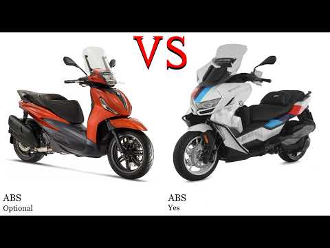 Piaggio Beverly 400 vs BMW C 400 Test specification comparison