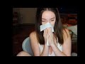 Female Twitch Sneeze And Nose Blow