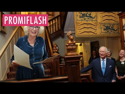 Video Thumbnail: Stolzer König: Camilla in Samtkleid und mit Lesebrille