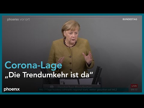 Regierungserklärung von Angela Merkel zur Bewältigung der COVID-19-Pandemie am 11.02.21