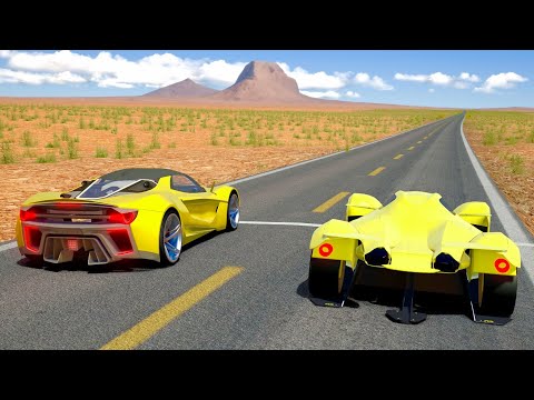 Ferrari Stallone 2022 vs Ferrari Piero LM 2025 - Desert Drag Race