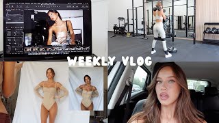 weekly vlog - bts campaign shoot workout + content