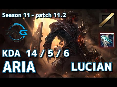【韓国サーバー/GM】DFM Aria ルシアン(Lucian) VS カタリナ(Katarina) MID - Patch11.2 KR Ranked【LoL】