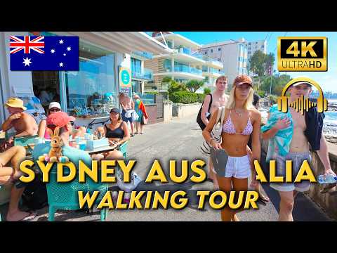 WALKING TOUR SYDNEY AUSTRALIA | North Harbour & Manly Beach at Easter | 4KUHD | Binaural Audio