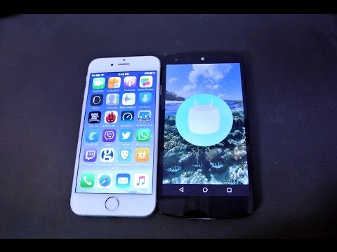 Nexus 5 Android 6.0 Marshmallow vs iPhone 6 iOS 9.1 Speed Test