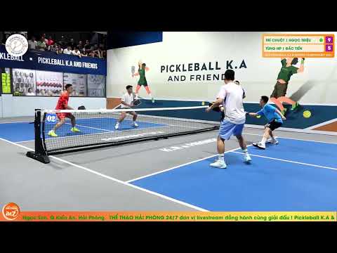 TÙNG HẢI PHÒNG/ ĐẮC TIẾN vs TRÍ CHUỘT/ TRIỆU CẦU LÔNG - Tứ kết đôi nam open GIẢI K.A & FRIEND