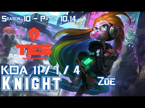 TES Knight ZOE vs SYNDRA Mid - Patch 10.14 KR Ranked