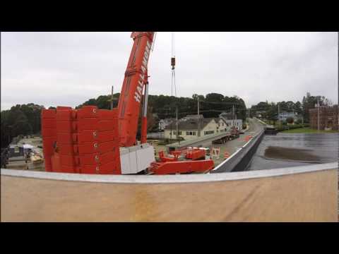Washington St. Bridge installation in Hudson, MA  Day 1