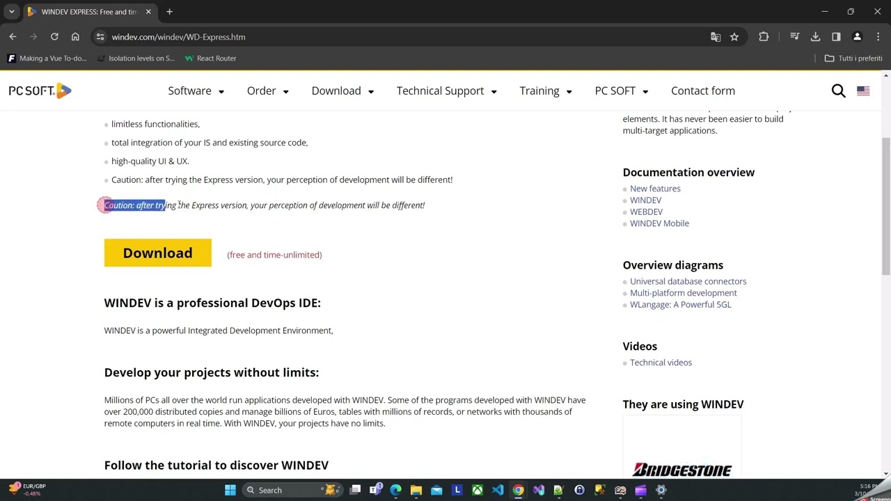 1 - Windev installation