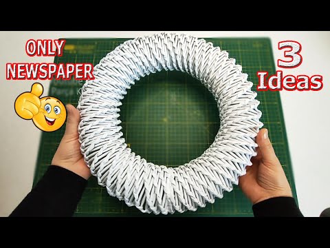 Only Newspaper! 3 Unique Handmade Door Hangers | Budget-Friendly Decor