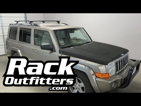 Jeep Commander with Rhino Rack RLCP Vortex Roof Rack Crossbars