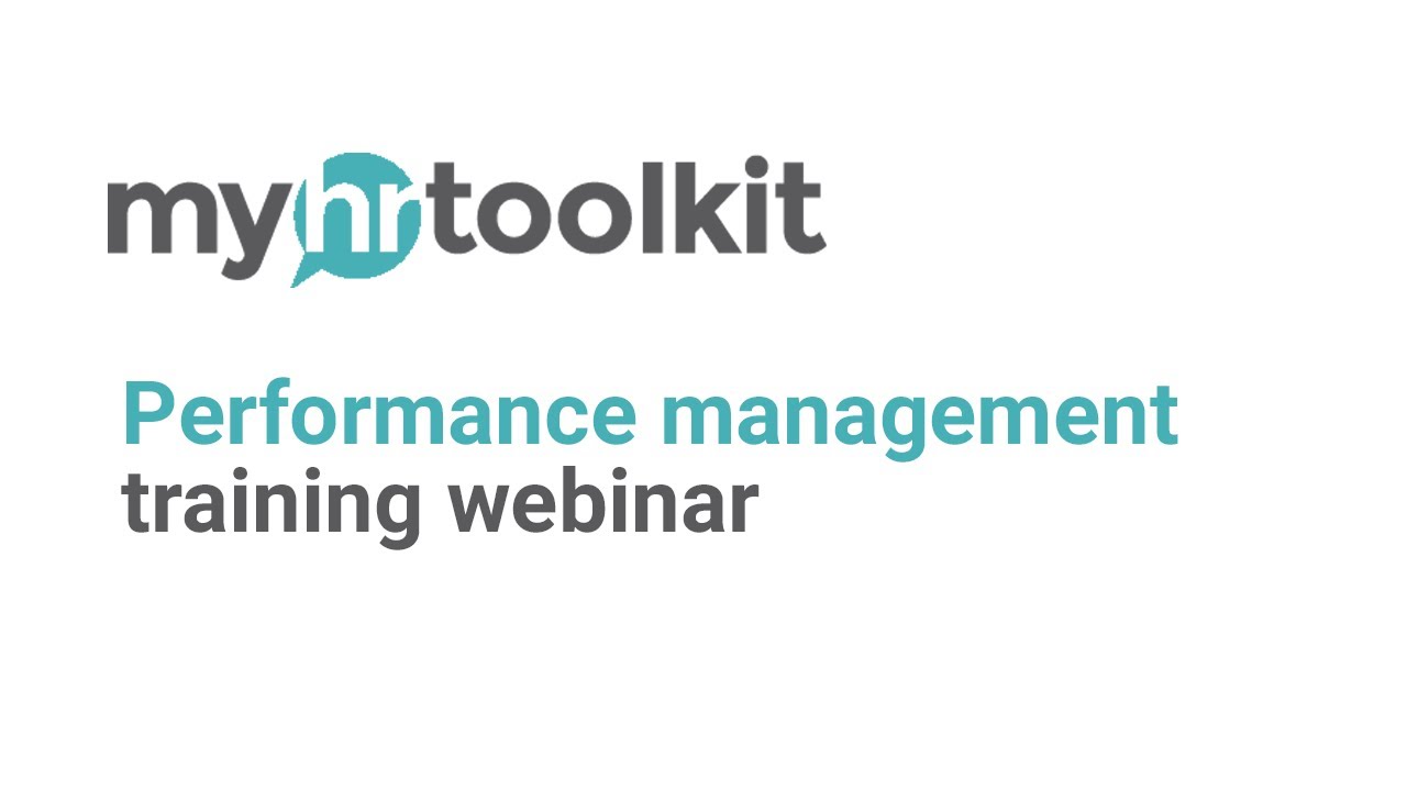 Performance management training webinar