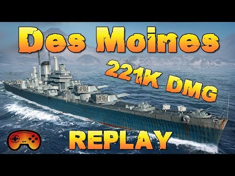 Des Moins 221k DMG EPIC Replay - Best of Kradojaner #23 - World of Warships - Gameplay - Deutsch