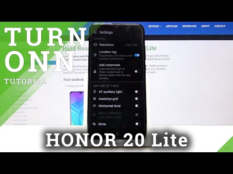 Honor 20 Lite - How to Turn On / Off Camera Leveler