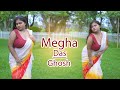 MEGHA DAS GHOSH IN LEHERIA CHIFFON SAREE AND SLEEVELESS BLOUSE VIDEO OUTDOOR SAREE VIDEO