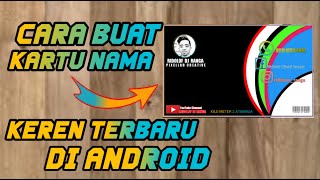 Cara Buat Kartu Nama Keren di Android #kartunama #designkartunama #tutorialpixellab