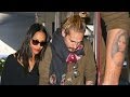Zoe Saldana And Hubby Marco Perego Show PDA At LAX