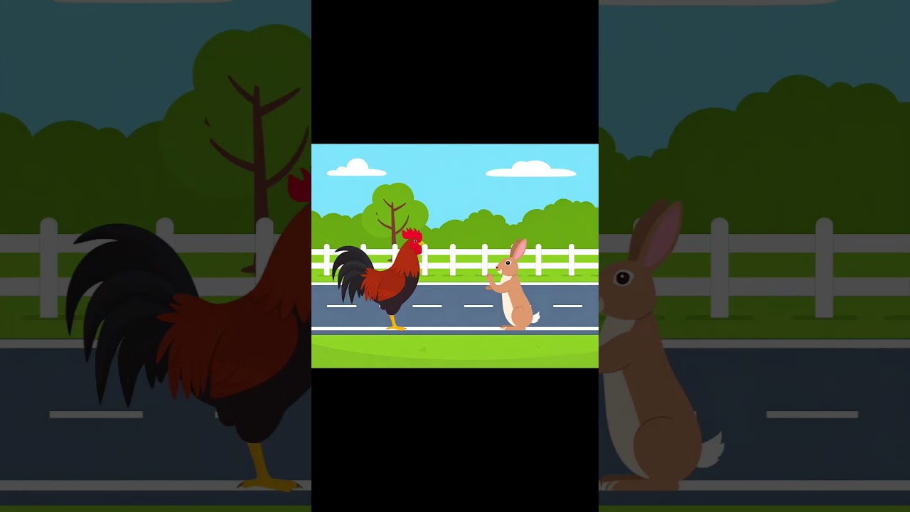 खरगोश और मुर्गी की दौड़😍😍 #viralvideo #facts #motivation #cartoon