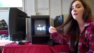 pretty girl reacts to vectrex