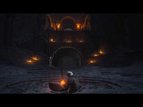 Dark Souls III - Firelink Shrine Music Ambiance (music, bonfire, white noise)